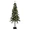 5ft. Pre-Lit Mountain Fir Artificial Christmas Tree with Natural Wood Pole, Soft White LED Lights